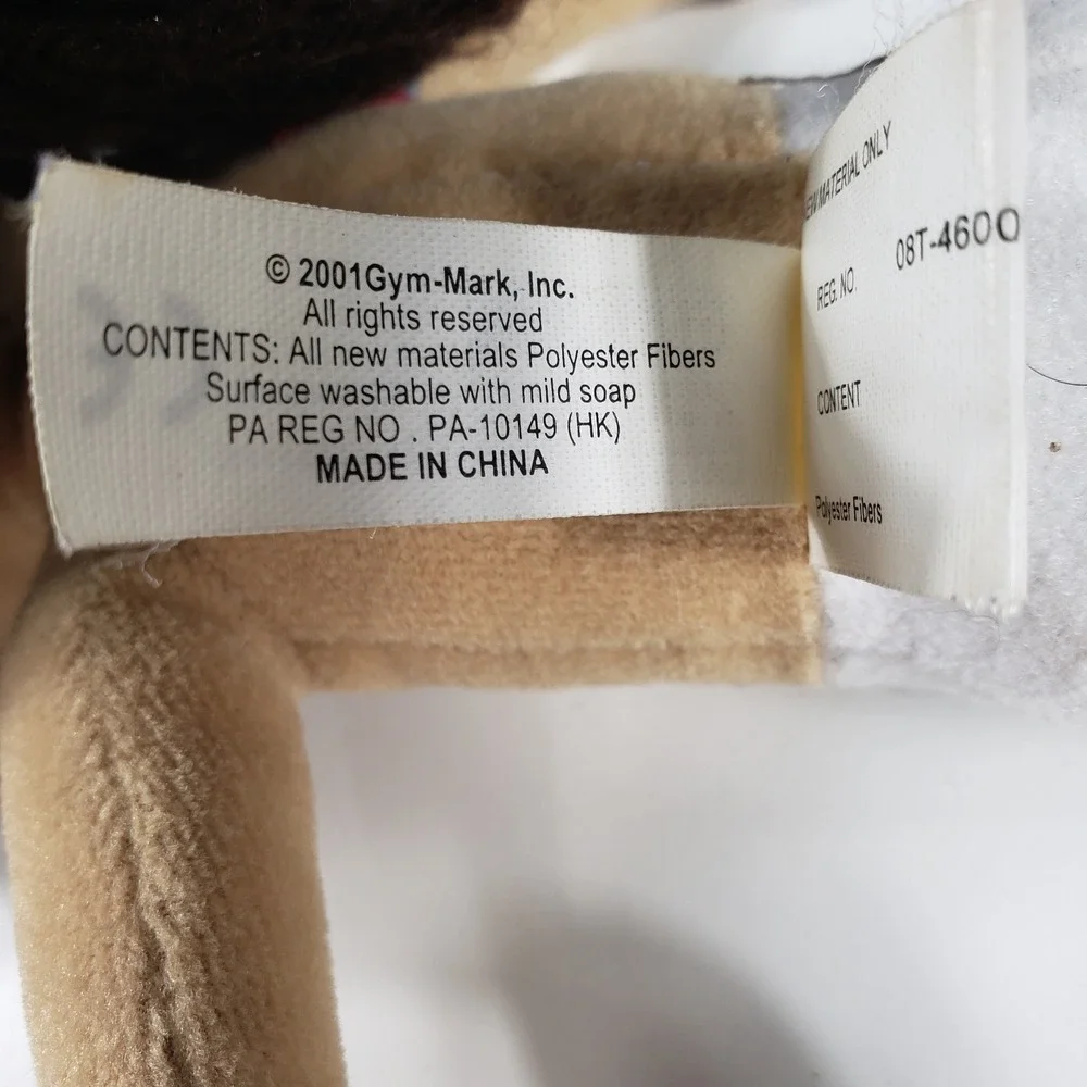 Vintage 2001 Gymboree Plush Doll Girl Brown Yarn Hair Diaper 12